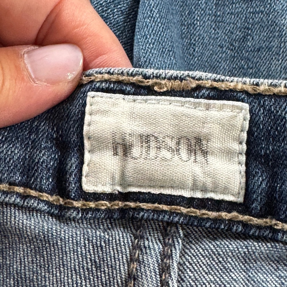 Hudson Women's Size 26 Blue Krista Super Skinny Distressed Jeans - Picture 7 of 12